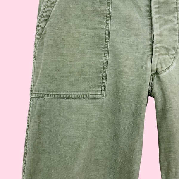 60S OG-107 GREEN MILITARY FATIGUE PANTS (29)