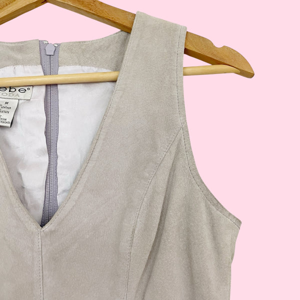BEBE GRAY SUEDE TANK TOP (S)