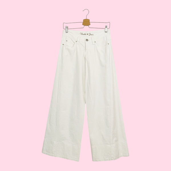 Y2K LOW RISE WHITE WIDE LEG PANTS (5)