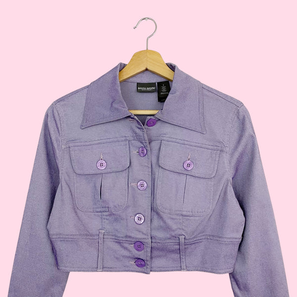 LAVENDER CROPPED JACKET (S/M)