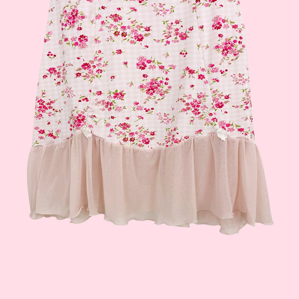 LIGHT PINK FLORAL BABYDOLL (S)