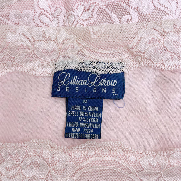 LIGHT PINK LACE TANK (M)