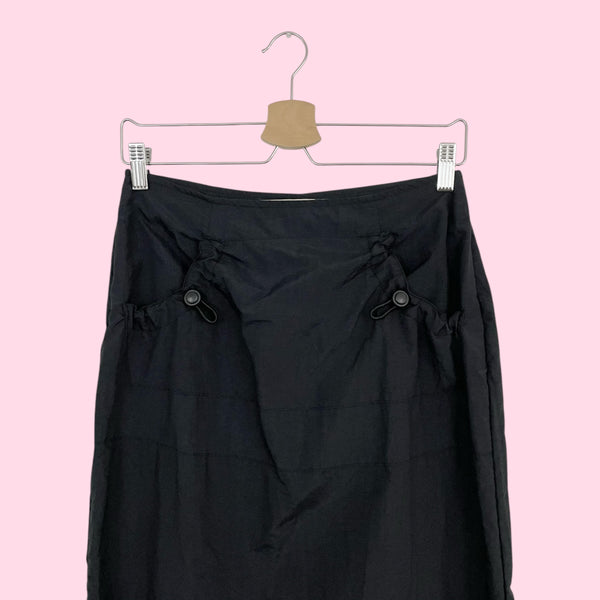 BLACK NYLON UTILITY SKIRT (28)