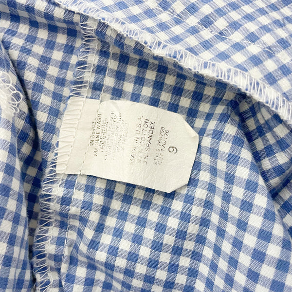 BLUE GINGHAM LOW RISE SHORTS (M)