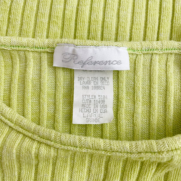 LIGHT GREEN RIBBED KNIT TANK (S)