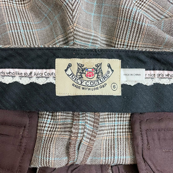 JUICY COUTURE PLAID WOOL SHORTS (6)