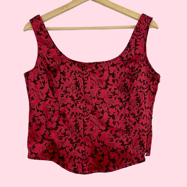 RED DAMASK CORSET TOP (8)