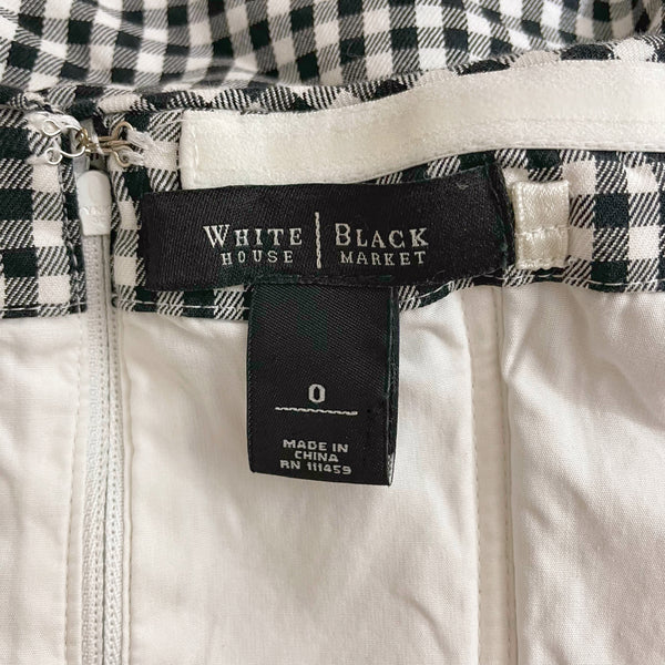 BLACK + WHITE GINGHAM CORSET TOP (XS)