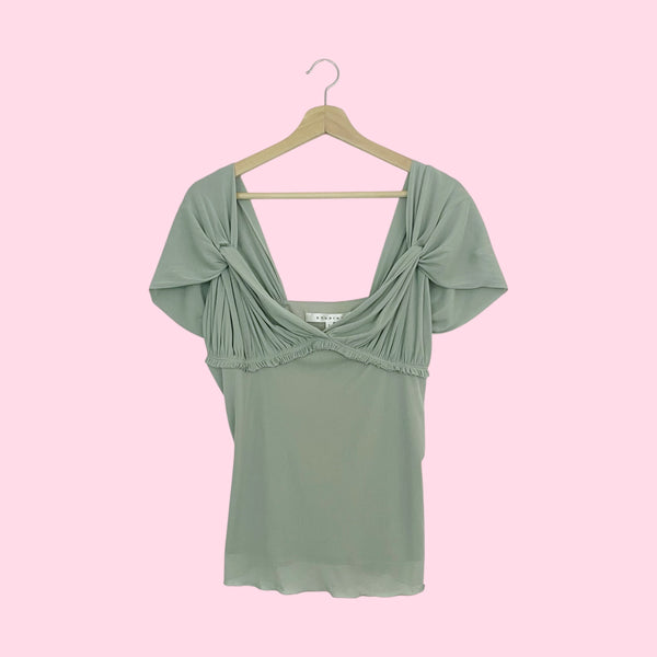Sage Green Mesh Top (L)