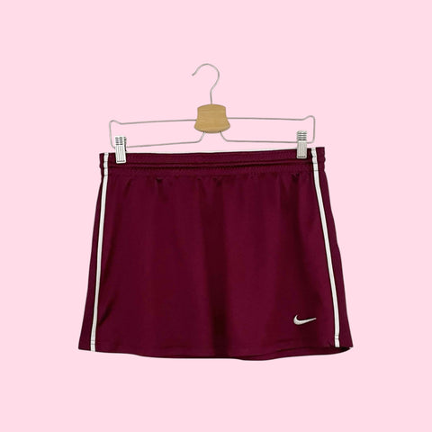 NIKE BURGUNDY SPORTY MINI SKIRT (L)