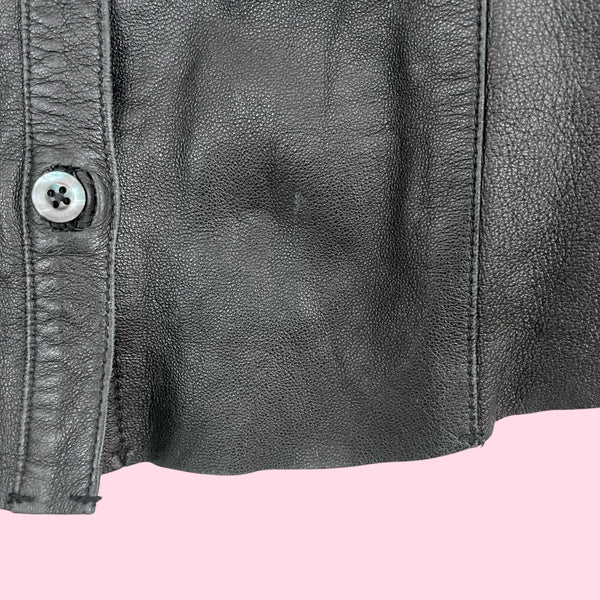 BLACK LEATHER BLOUSE (6/8)