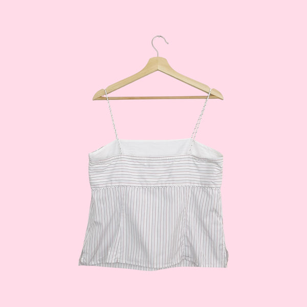 J.Crew Pinstripe Cotton Tank (L)