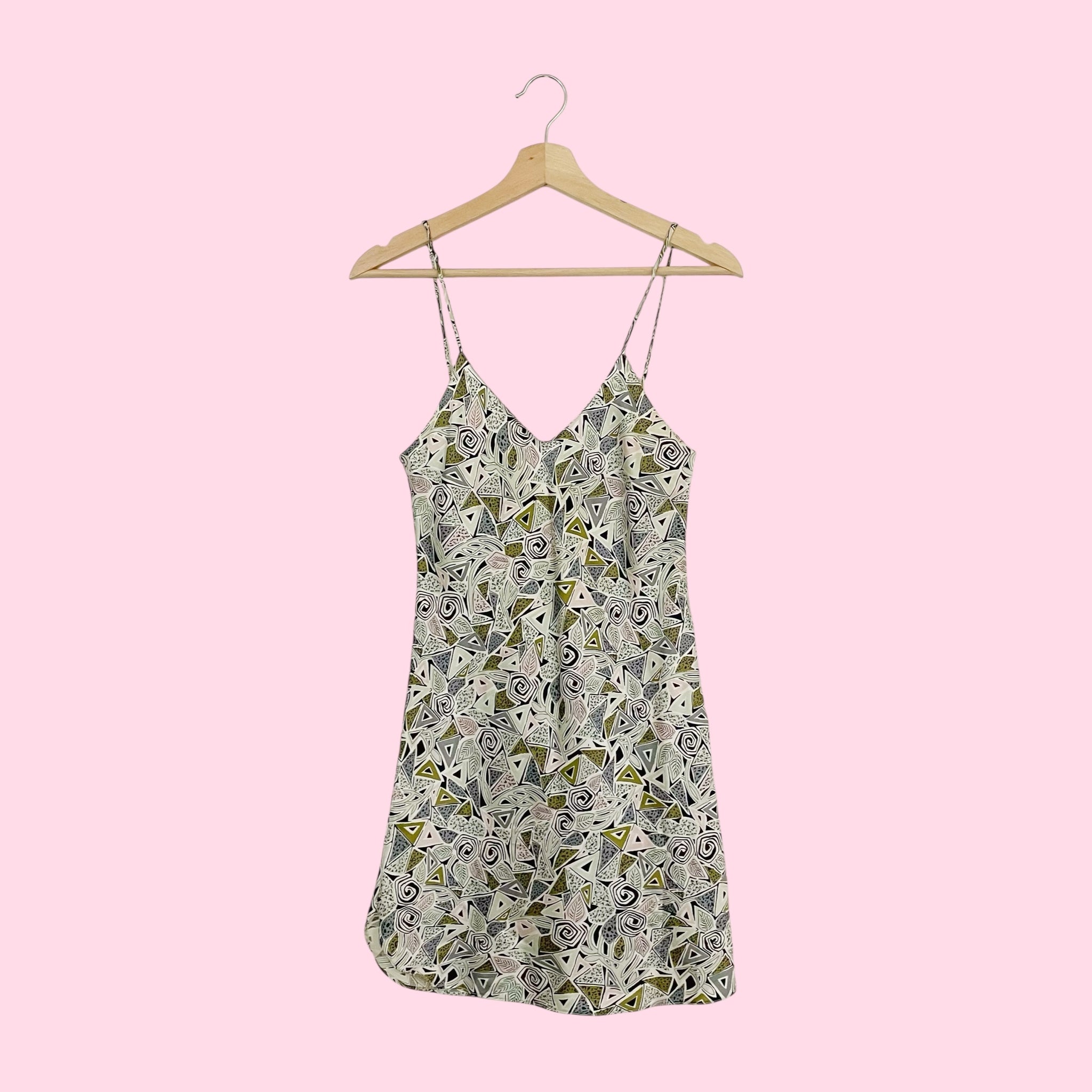 PRINTED SILK SLIP DRESS (XS/S)