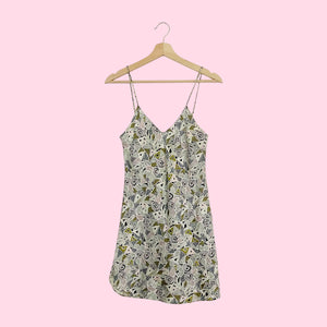 PRINTED SILK SLIP DRESS (XS/S)