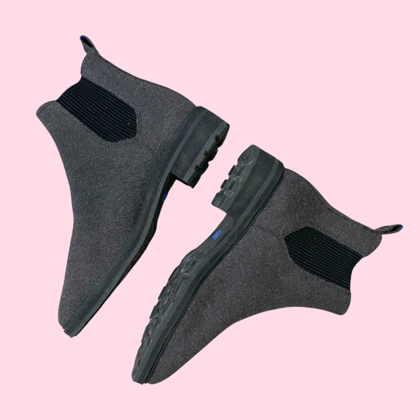 ROTHY'S GRAY BLACK LUG BOOT (9.5)