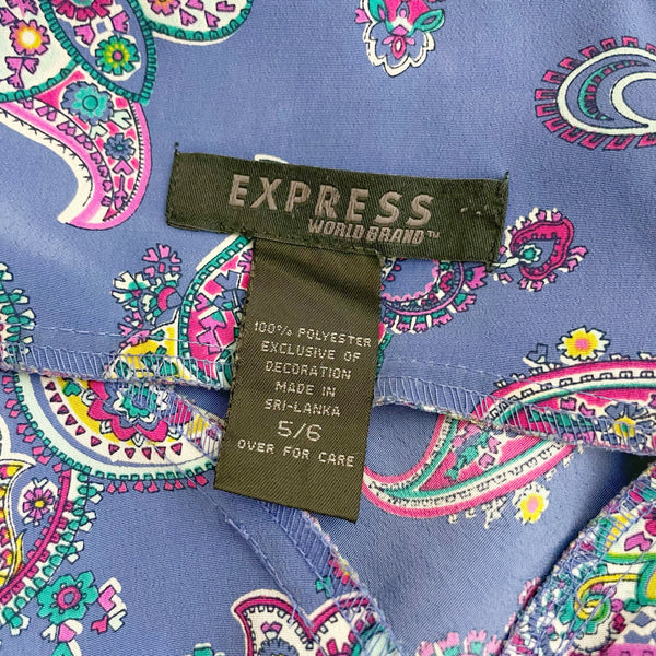 Y2K EXPRESS PURPLE PAISLEY MIDI DRESS (5/6)