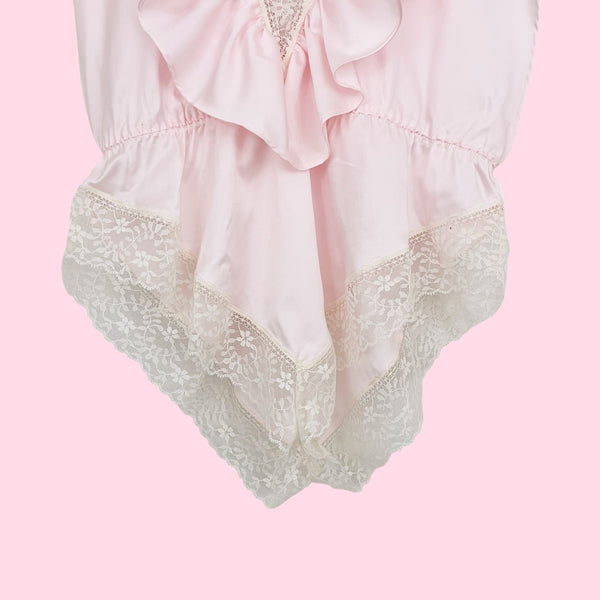 80S LIGHT PINK RUFFLE TEDDY (L)