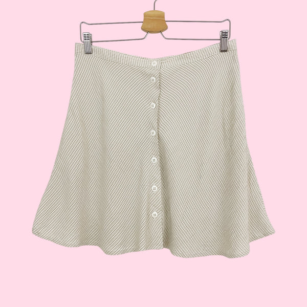 BEIGE PLAID BUTTON UP MINI SKIRT (31)