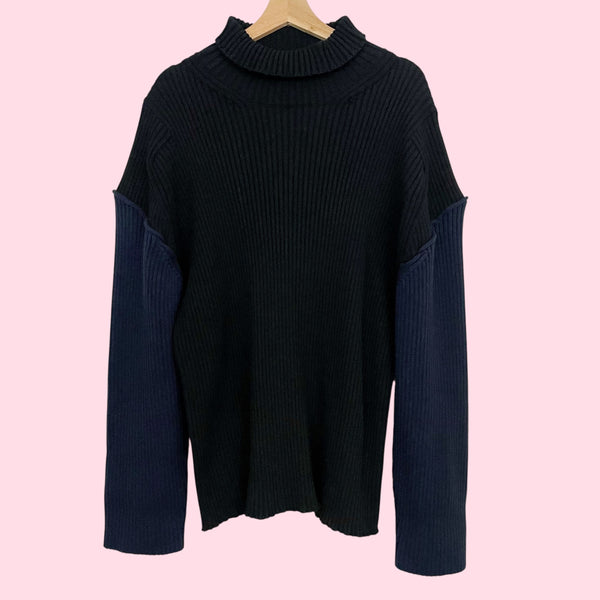 The Row Dua Two-Tone Sweater (XL)