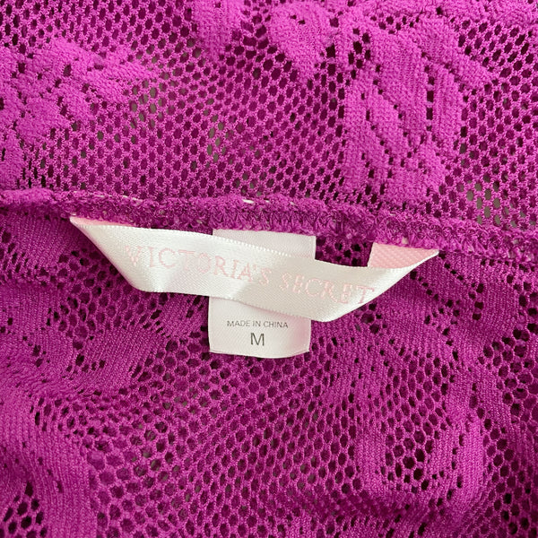 VICTORIA'S SECRET FLORAL LACE HALTER BABYDOLL (M)