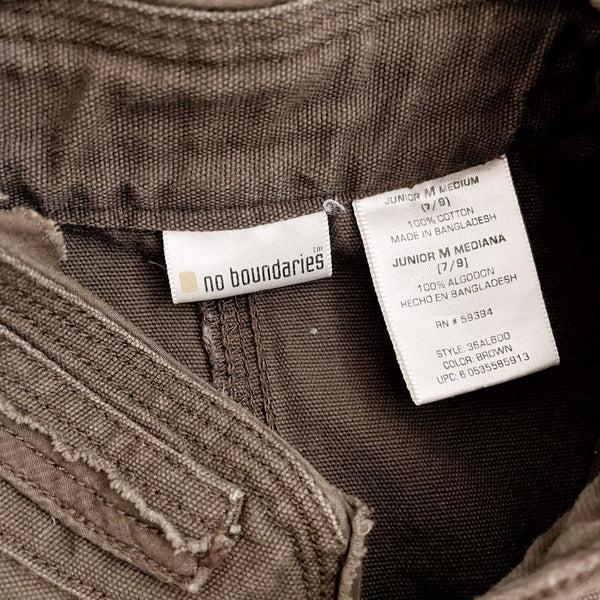 Y2K BROWN UTILITY JACKET (S/M)