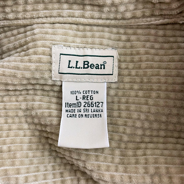 L.L. BEAN TAN CORDUROY OVERSHIRT (L)