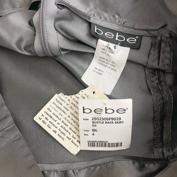 BEBE SILVER SILK MERMAID SKIRT (2/4)