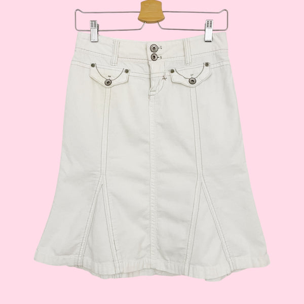 WHITE CORDUROY PANELED MIDI SKIRT (1)