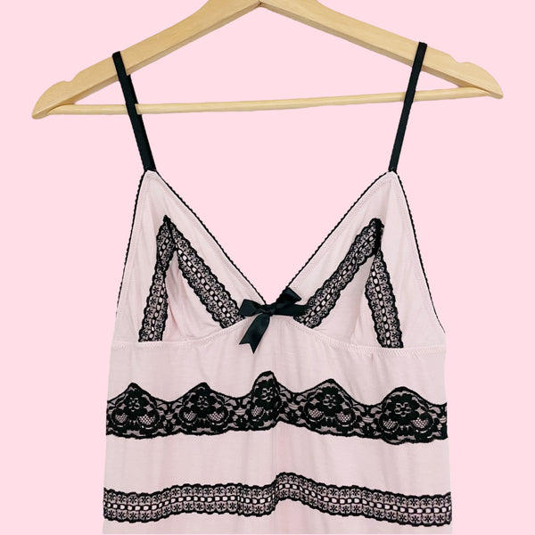 VICTORIA'S SECRET LACE TRIM CHEMISE (L)