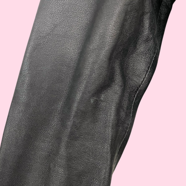 BLACK LEATHER BLOUSE (6/8)