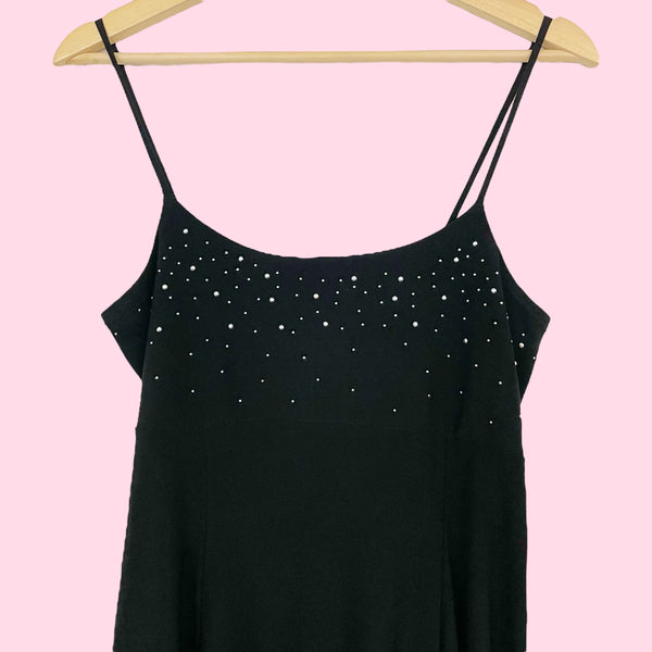 BLACK STUDDED ASYMMETRICAL TANK (S/M)