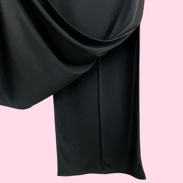 BLACK MAXI SKIRT W/ HIGH SIDE SLITS (M)