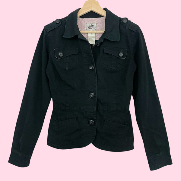 Y2K BLACK UTILITY JACKET (S)