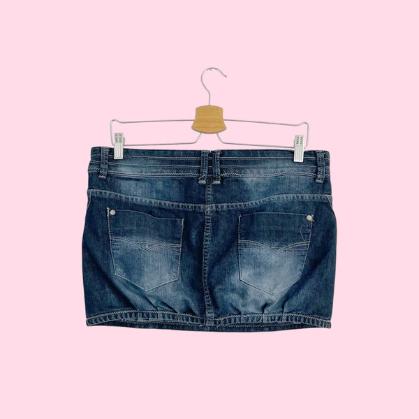 Y2K Denim Bubble Mini Skirt (10)