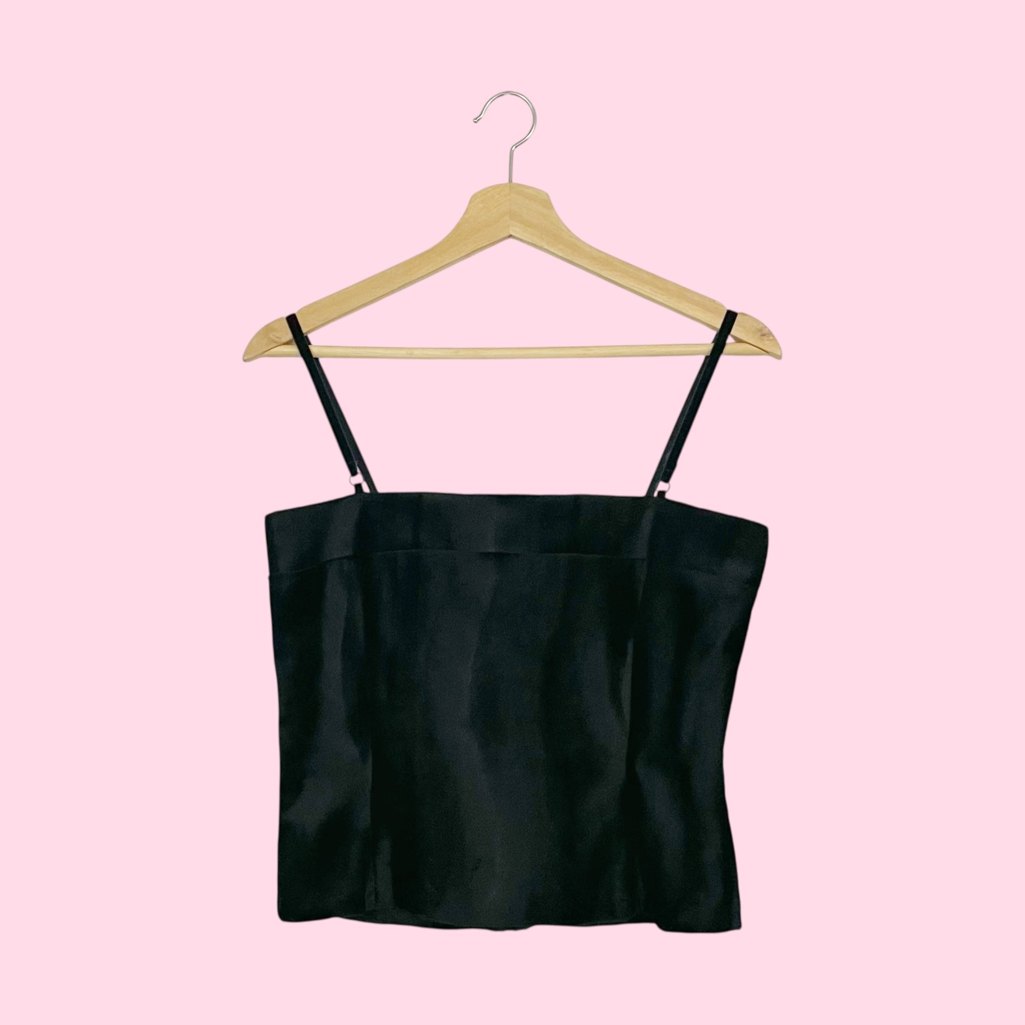 BLACK FAUX FUR TANK (M)