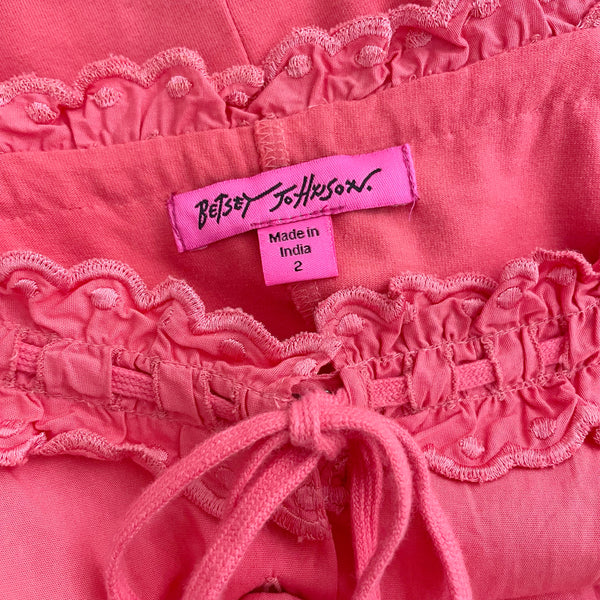 BETSEY JOHNSON CORAL RUFFLE DRESS (2)