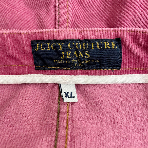 JUICY COUTURE PINK CORDUROY MINI SKIRT (XL)