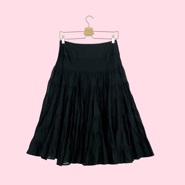 BLACK TIERED COTTON PRAIRIE SKIRT (4)