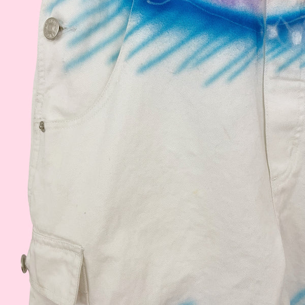 AIRBRUSH BABY GIRL OVERALLS (S)