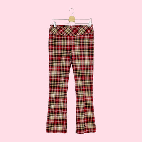 LOW RISE PLAID PANTS (S/M)