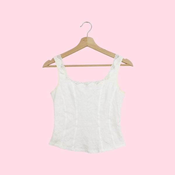 ARIANNE FLORAL COTTON TANK TOP (S)