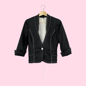 BEBE PINSTRIPE LACE UP JACKET (4/6)