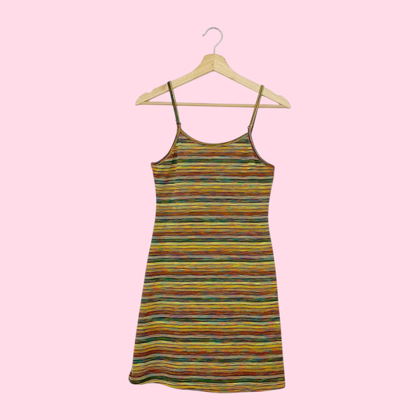90S SPACE DYE KNIT MINI DRESS (S/M)
