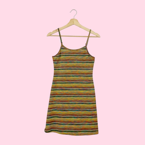 90S SPACE DYE KNIT MINI DRESS (S/M)