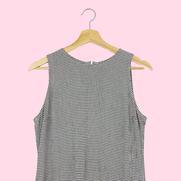 BLACK + WHITE GINGHAM MAXI DRESS (6)