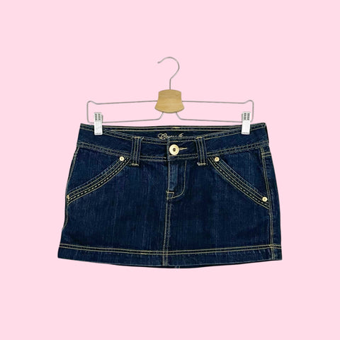 Y2K GUESS DENIM LOW RISE MINI SKIRT (28)