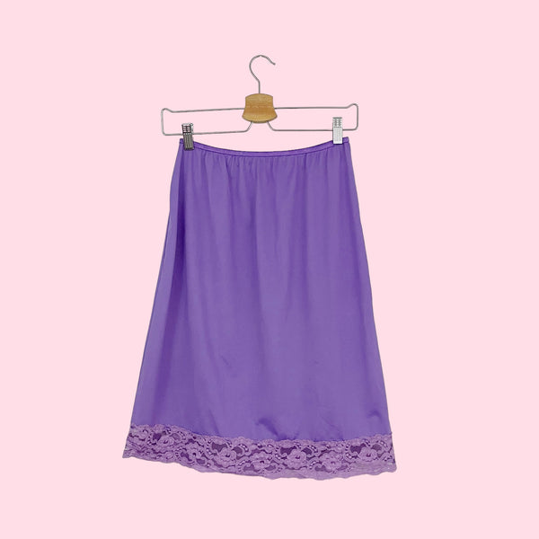 PURPLE NYLON SLIP SKIRT (M)