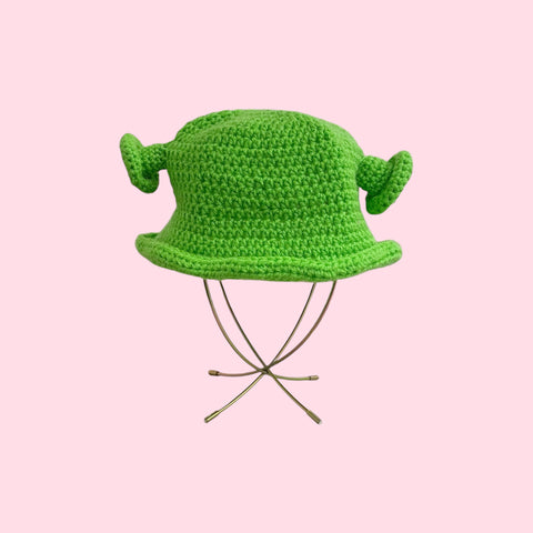 SHREK CROCHET HAT (O/S)