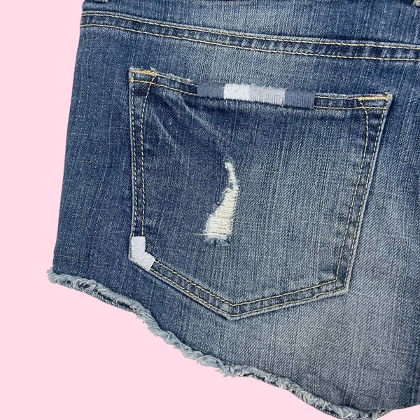 Y2K LOW RISE MICRO MINI SHORTS W/ EMBROIDERY (S)