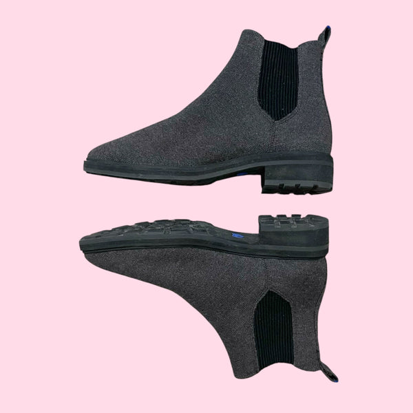 ROTHY'S GRAY BLACK LUG BOOT (9.5)
